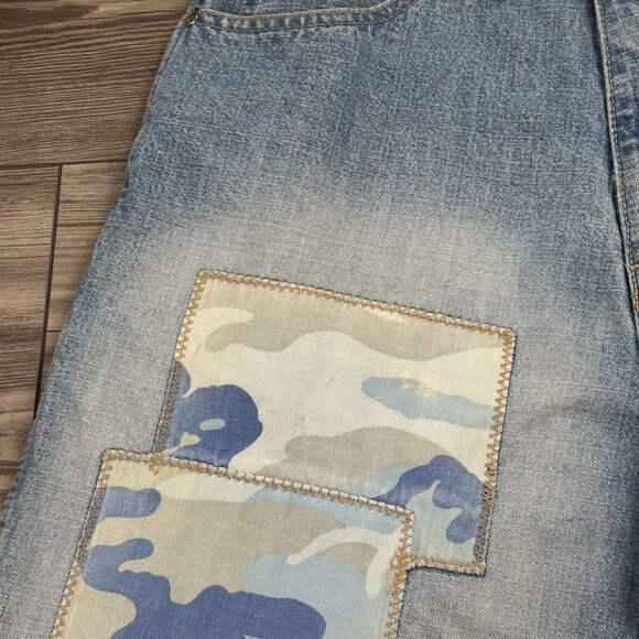 Crazy Vintage Y2K Jordan Craig Baggy Light Wash Denim Shorts - Picture 3 of 8